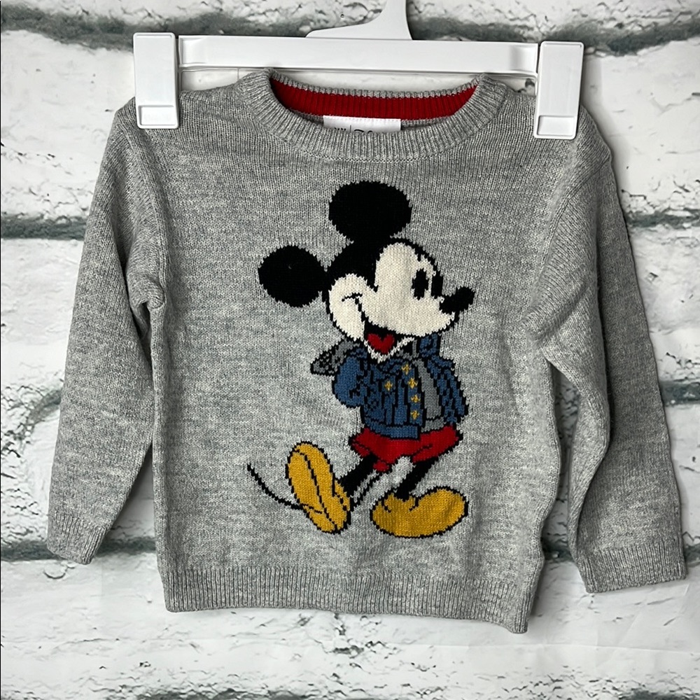 GAP Gray Sweater with Mickey Mouse Design NWT